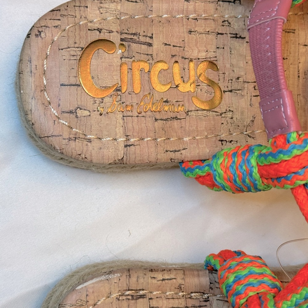 Sam Edelman Circus Carson Athena woven neon sandals. Size 8. New w/o tags - Picture 6 of 7